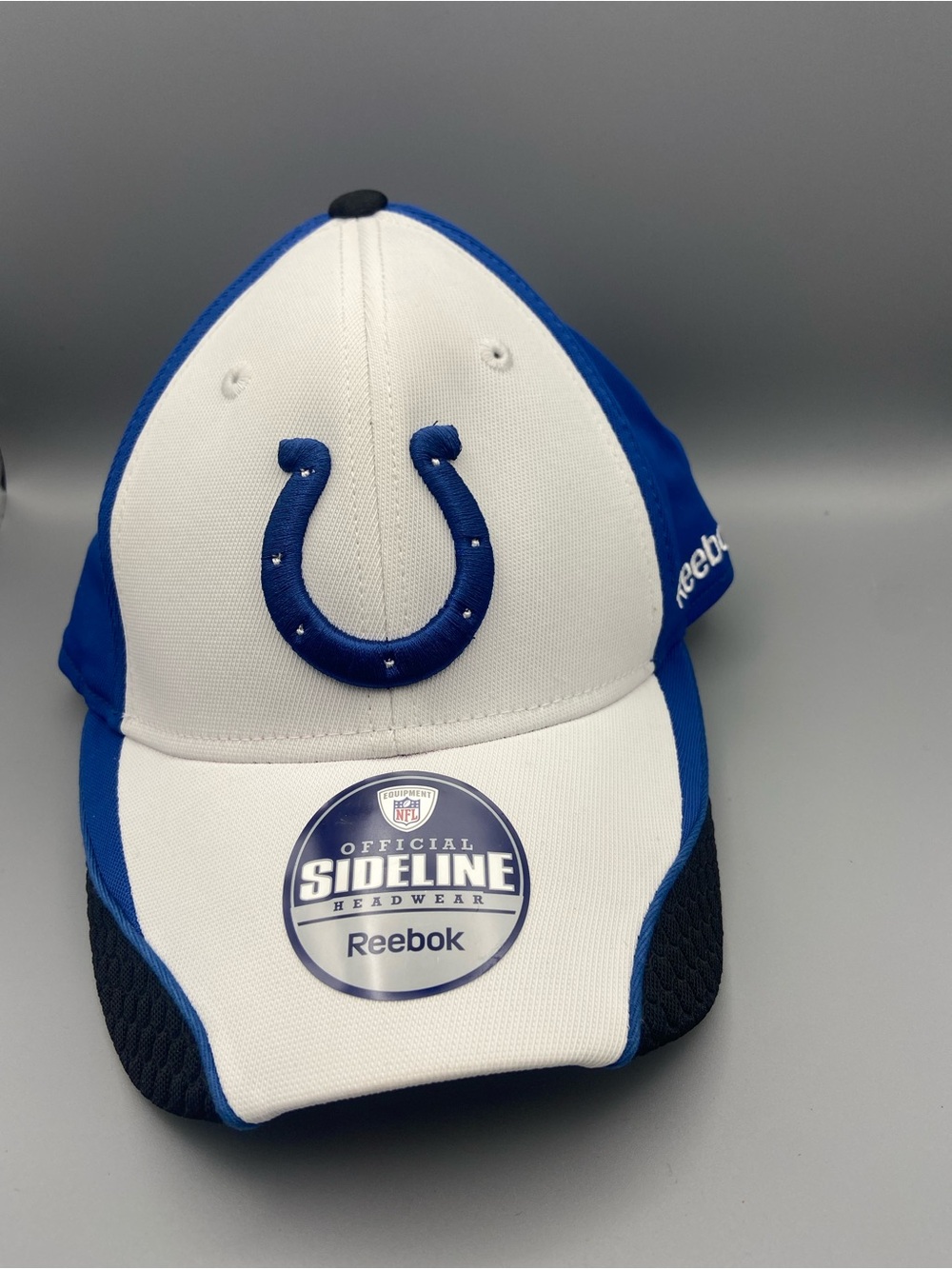 Reebok White and Royal Blue Colts Sideline Cap